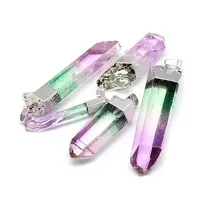 Natural Quartz Crystal Pointed Pendants