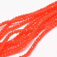 Faceted Rondelle Glass Beads Strands
