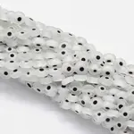 Handmade Evil Eye Lampwork Flat Round Bead Strands