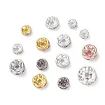 Brass Rhinestone Spacer Beads