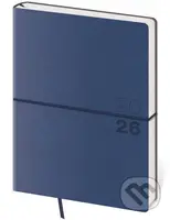 Týdenní diář 2026 B6 Flexio tmavě modrý s gumičkou