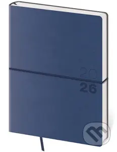Týdenní diář 2026 B6 Flexio tmavě modrý s gumičkou