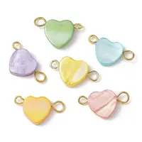 Natural Freshwater Shell Dyed Connector Charms