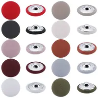 60Pcs 10 Styles 1-Hole Cloth Buttons