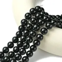 Natural Black Onyx Round Beads Strand