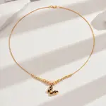 Fashionable Brass Pave Cubic Zirconia Butterfly Pendant Necklaces for Women
