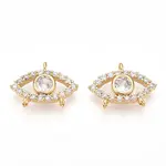 Brass Pave Clear Cubic Zirconia Charms