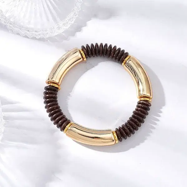 CCB Plastic Beaded Stretch Bracelets for Women