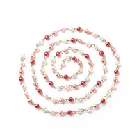 Handmade Glass Pearl Round Beaded Chains