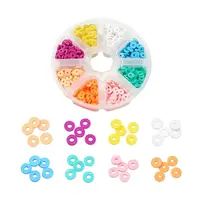 1120Pcs 8 Colors Handmade Polymer Clay Beads