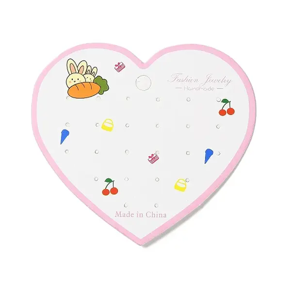 Heart Shaped Paper Earring Display Cards