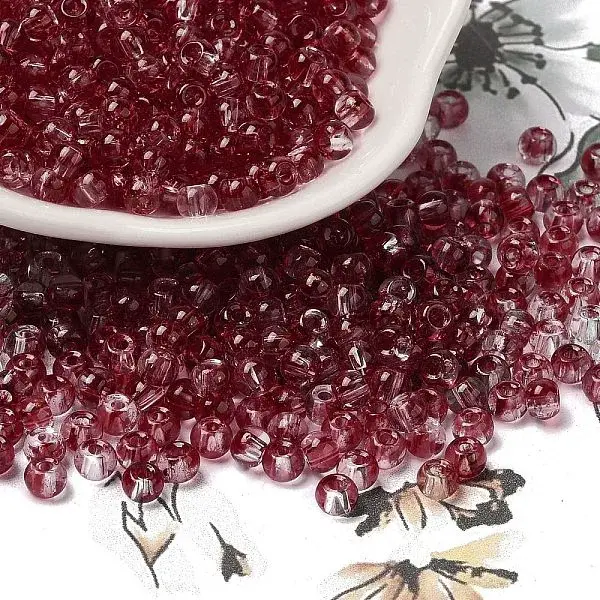 Transparent Colours Glass Round Beads