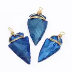 Electroplated Quartz Crystal Pendants