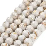 Assembled Synthetic Stone and Trochus Shell Beads Strands