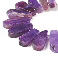 Teardrop Natural Dyed Agate Beads Strands