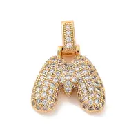 Brass Micro Pave Cubic Zirconia Pendants