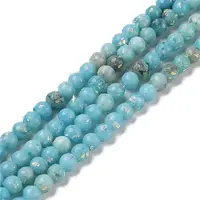 Assembled Natural Dolomite and Synthetic Opal Beads Strands