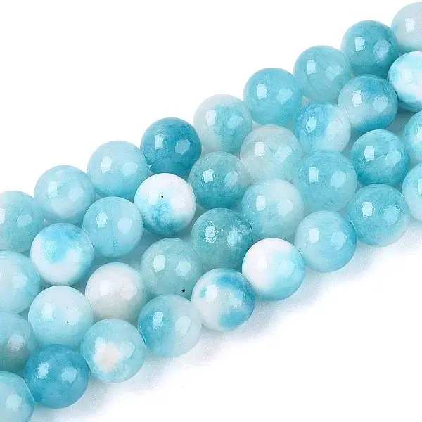 Natural Dyed Persian Jade Gemstone Bead Strands