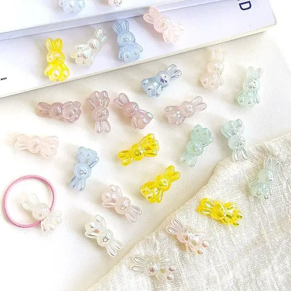 Pearl Luster Plated Opaque Acrylic Beads