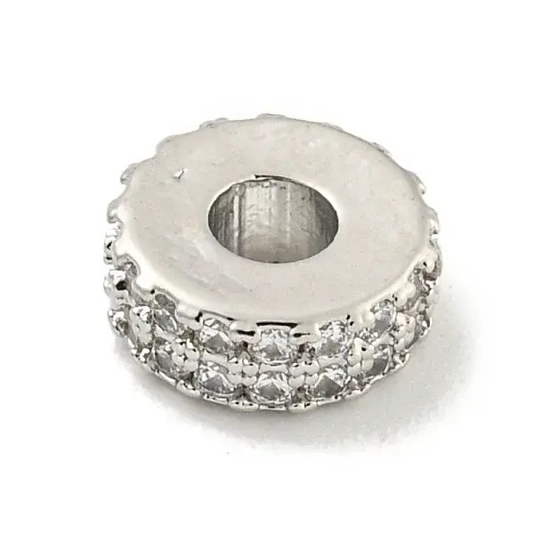 Rack Plating Brass with Cubic Zirconia Beads