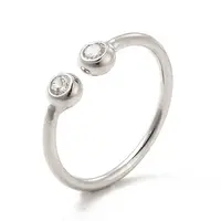 Clear Cubic Zirconia Open Cuff Ring