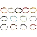 Brass Column Bar Link Bracelet with Leather Cords