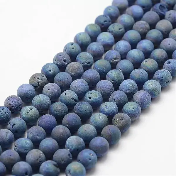 Electroplated Natural Quartz Crystal Beads Strands