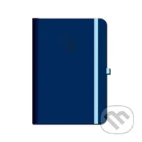 Týždenný diár s gumkou FLORENCIA 2026 (navy) (12-mesačný, týždenný, A5, elastické zatváranie, pútko na pero)