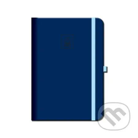 Týždenný diár s gumkou FLORENCIA 2026 (navy) (12-mesačný, týždenný, A5, elastické zatváranie, pútko na pero)