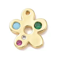 Eco-friendly Brass Micro Pave Cubic Zirconia Pendants