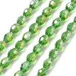Transparent Electroplate Glass Beads Strands