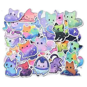 50Pcs PVC Waterproof Cat Stickers