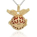 Golden Tone Brass Hollow Round Cage Pendants