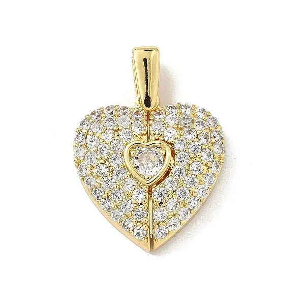 Brass Micro Pave Cubic Zirconia Pendants