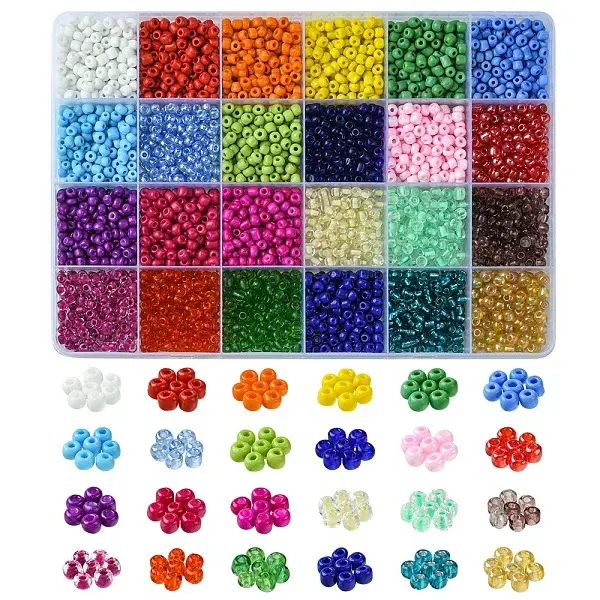 288G 24 Styles Glass Seed Beads