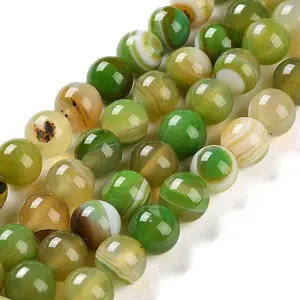 Natural Striped Agate/Banded Agate Beads Strands