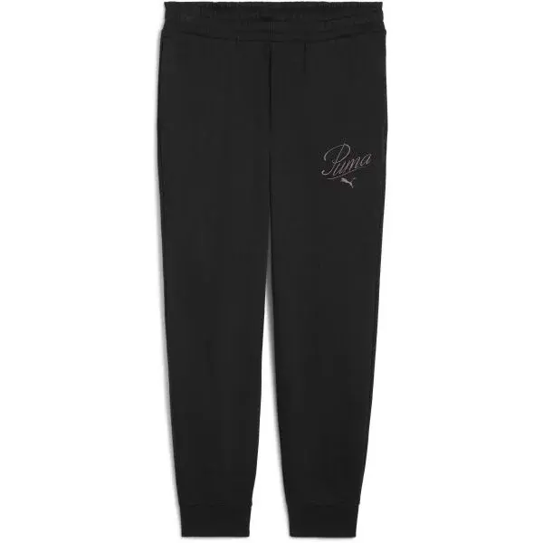 Puma ESSENTIALS SCRIPT SWEAT PANTS FL Dámské tepláky, černá, velikost