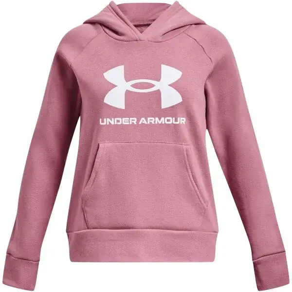 Under Armour RIVAL FLEECE BL HOODIE  Dívčí mikina, růžová, velikost XL