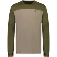 MONS ROYALE YOTEI TECH LS Pánské triko z merino vlny, béžová, velikost