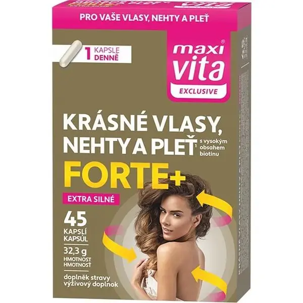 VITAR MAXI VITA EXCLUSIVE ZDRAVÉ VLASY, NEHTY A POKOŽKA FORTE+ 45 CAPS Doplněk stravy, , velikost