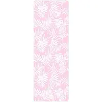 YOGGYS TRAVEL YOGA MAT 1 MM PINK TROPICAL Podložka na jógu cestovní, růžová, velikost