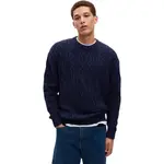 GAP CABLE CREW Pánský svetr, tmavě modrá, velikost