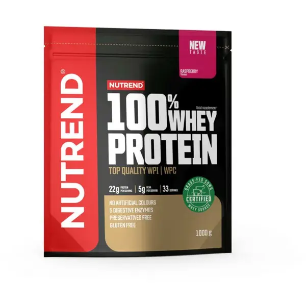 Nutrend 100% WHEY PROTEIN 1000 G JAHODA Protein, , velikost 1 KG