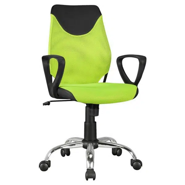 MID.YOU OTOČNÁ ŽIDLE PRO MLÁDEŽ, vzhled kůže, síť, limetková