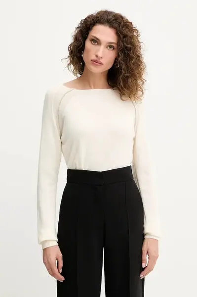 Svetr Silvian Heach KARIM dámský, béžová barva, GPA25241MA