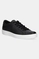 Kožené tenisky Ecco Soft 60 Lace pánské, černá barva, 582404-01001