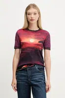 Tričko Desigual AFRICA dámské, oranžová barva, 25WWTF05