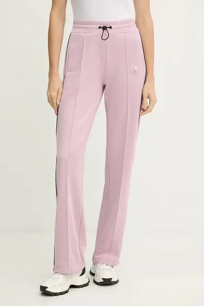 Tepláky PLEIN SPORT dámské, růžová barva, s aplikací, FAEC WJT2152 STE003N