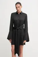 Šaty Rotate černá barva, mini, 114334100