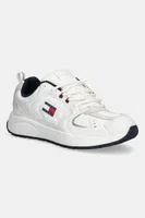 Tenisky Tommy Jeans TJM RUNNER MIX MATERIAL pánské, bílá barva, EM0EM01581